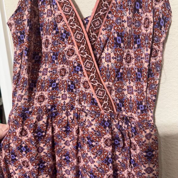 Maurices Dress Womens S Pink Maxi wrap sleeveless boho resortwear cruise - Picture 5 of 9